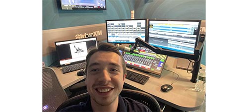 Eddie Kalegi, a senior majoring in journalism and media studies, has broadened his experiences in sports media by hosting podcasts, announcing college games and interning for a satellite radio company.