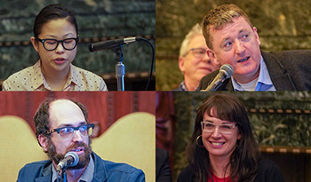 (Clockwise from top left) Tina Vu Pham, James Farrar, Nicole Kligerman, and Brian Dolber