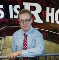 Chris Tsakonas wandered into WRSU during the annual student involvement fair and will graduate as a trusted radio voice for many of the Scarlet Knights' athletics teams.